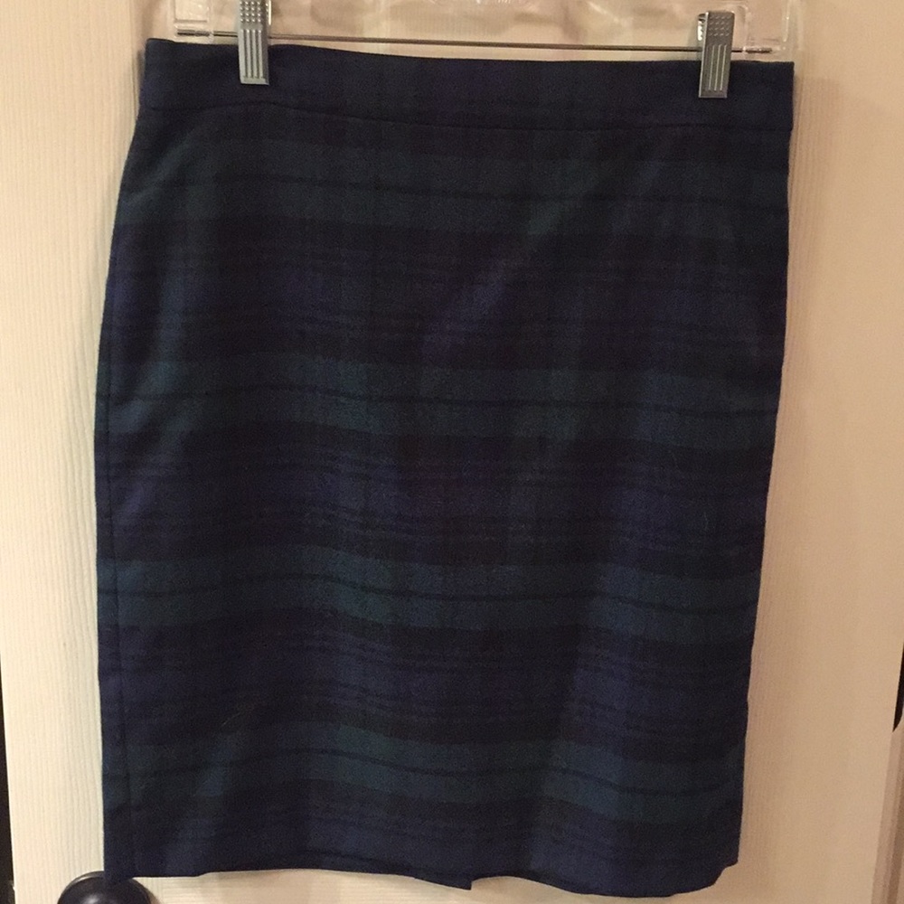 J Crew Tartan Plaid Pencil Skirt